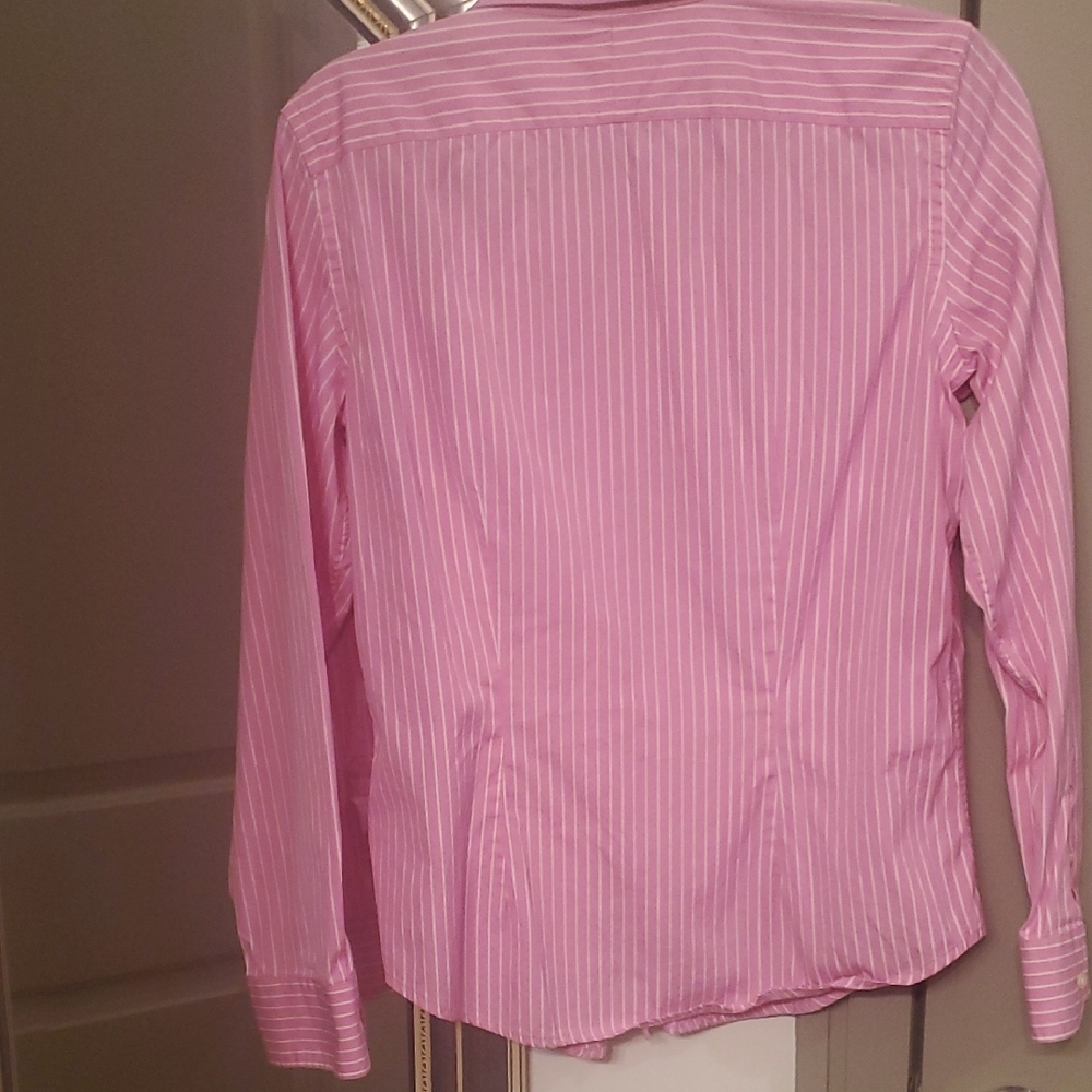 Ralph Lauren Pink and White Striped Shirt - Picture 3 of 3
